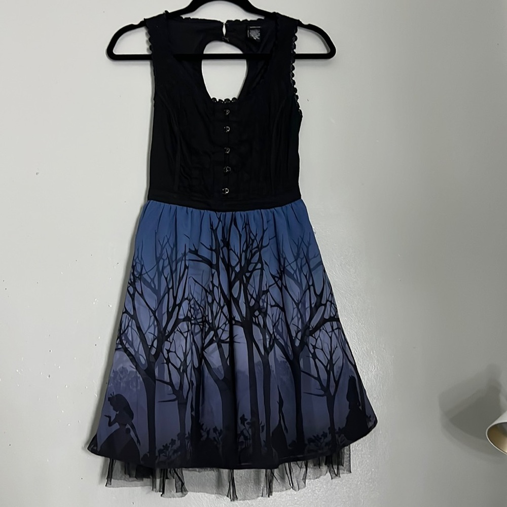 Hot Topic Disney Alice In Wonderland Silhouette Corset Dress
